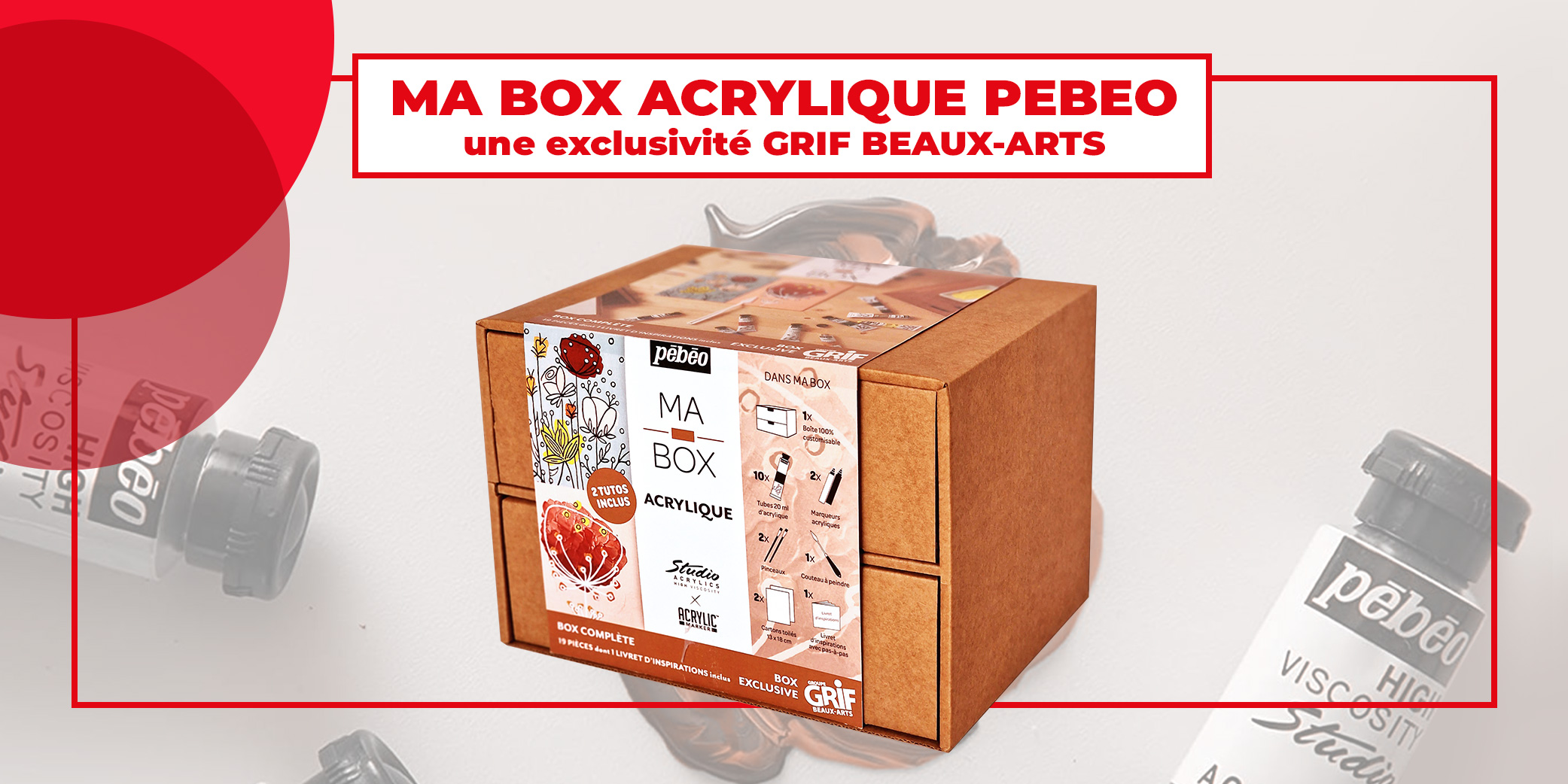 Ma Box Acrylique Pébéo - exclusivité GRIF Beaux-Arts