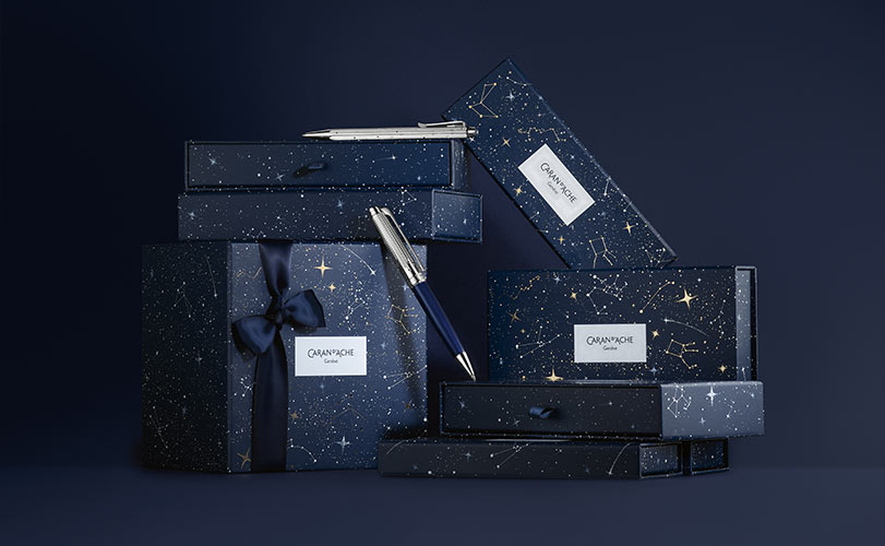 Cosmic Blue : Collection limitée de Noël de Caran d'Ache chez GRIF Beaux-Arts