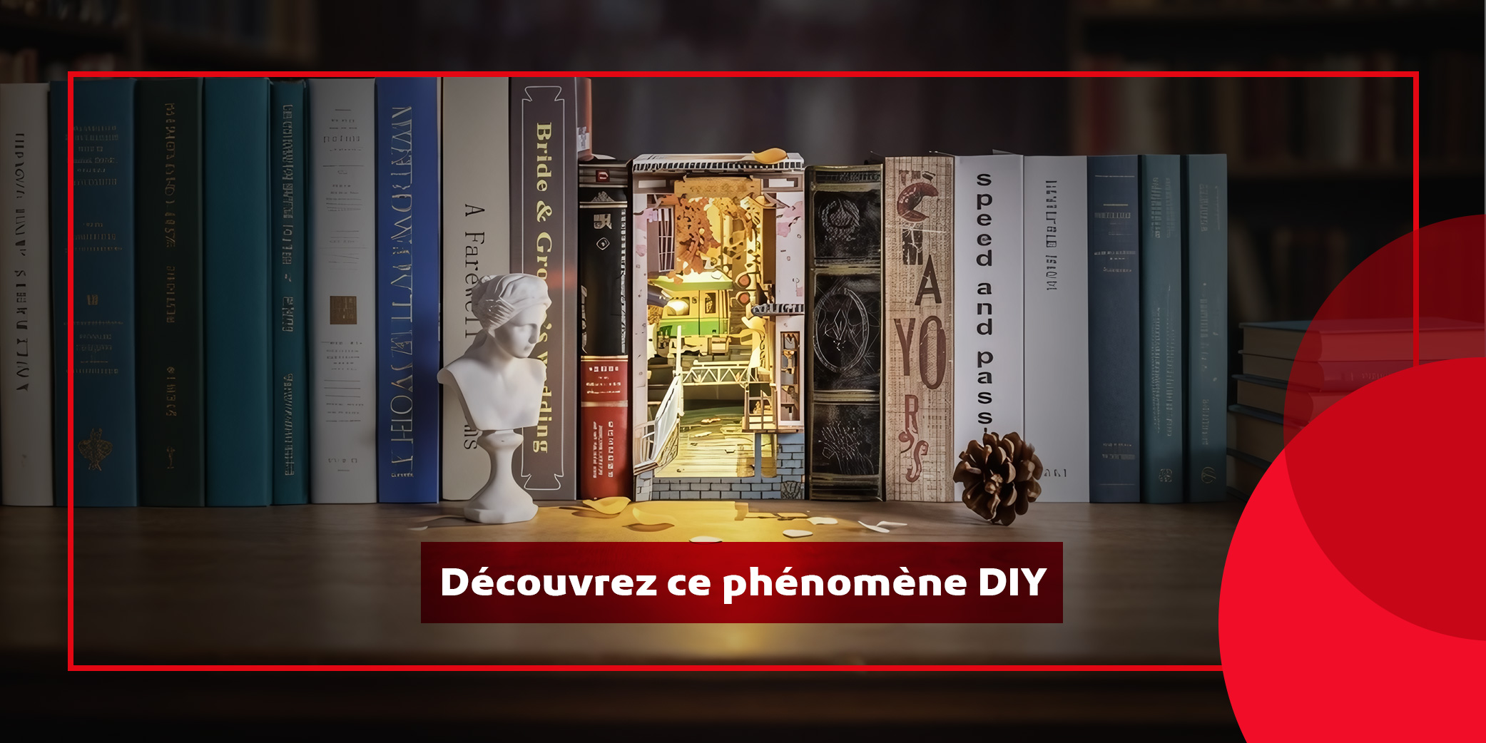 Book Nook DIY Puzzle 3D pour bibliothèque